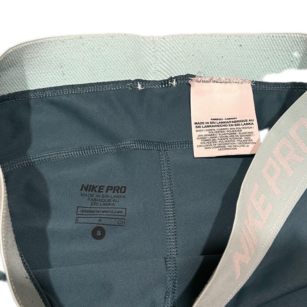 Nike Pro Dri-Fit Small Teal Crop Legging - Picture 9 of 9